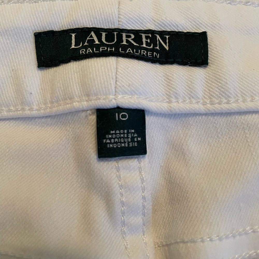 Ralph Lauren Size 10, White, Premier Straight